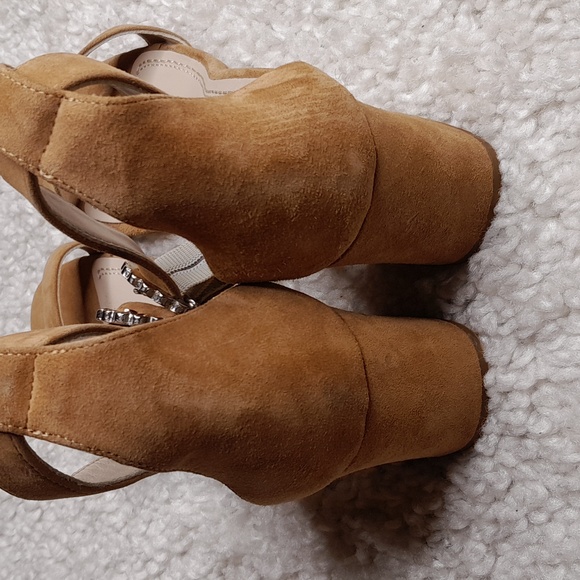 MAJE FARRIA suede block heels in camel size 40 - Picture 8 of 16